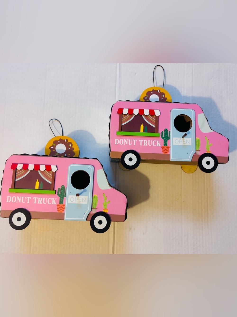 Donut Truck Bird Houses - 2 pink Food Truck